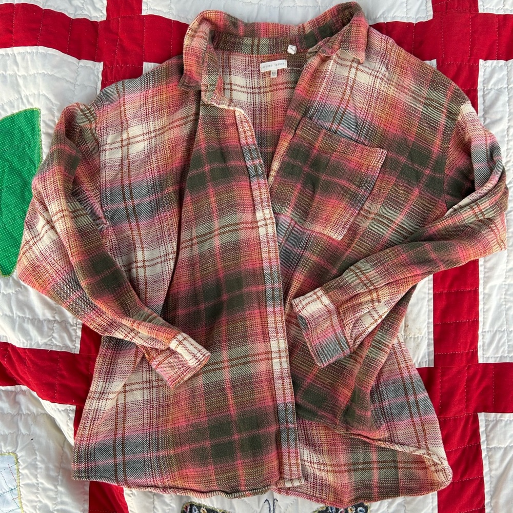 Gilded Intent Plaid Boyfriend Button down